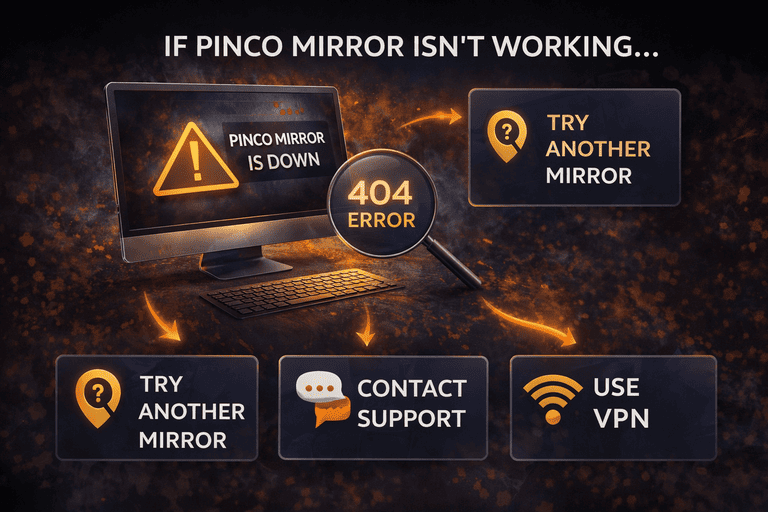 Что делать, если зеркало сайта Pinco не работает: обновление ссылки, очистка кеша, смена браузера и повторная проверка доступа